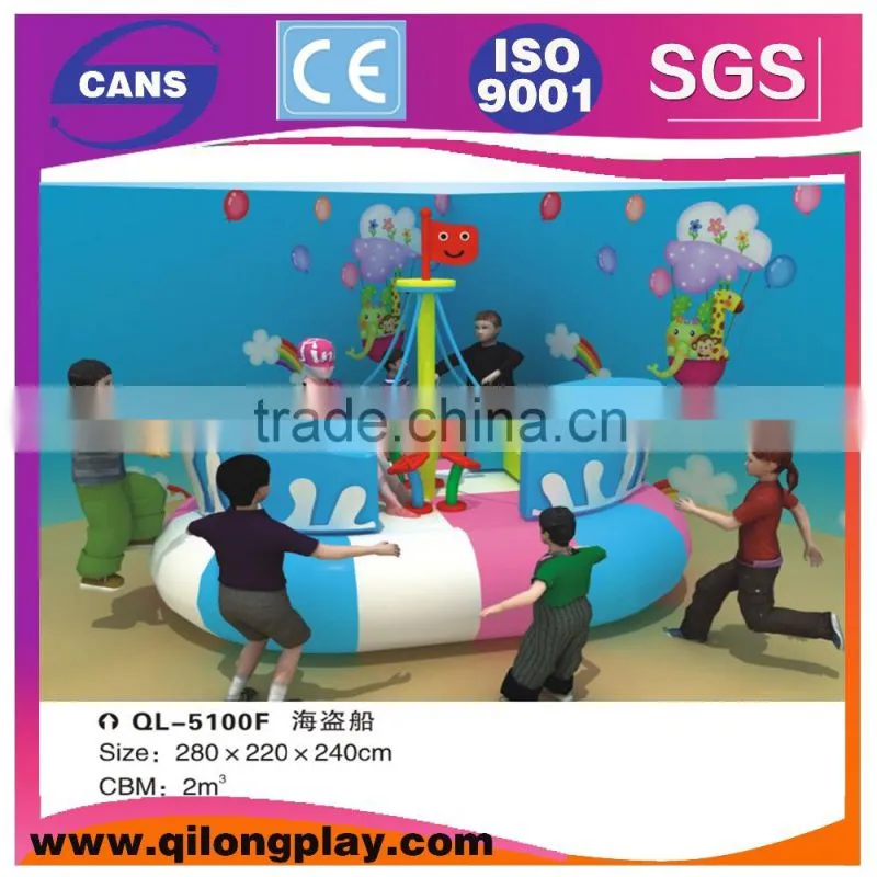 Funny Pirate Ship and Bus Electric indoor Soft Playground