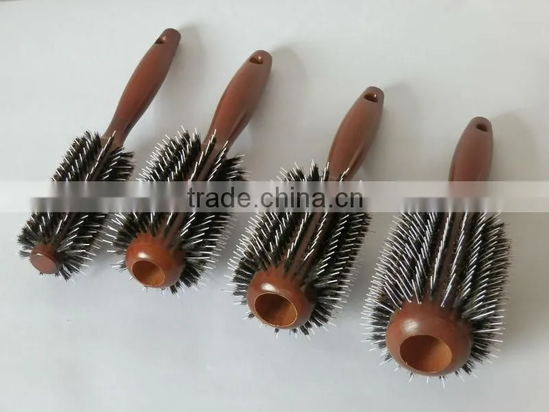wooden porcupine hair brush