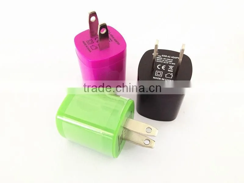 Hot selling 5V 1A/1.5A US plug micro USB mobile wall charger with USB 2.0 for Samsung smartphone