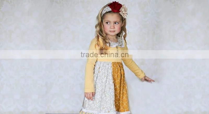 EO friendly baby girls ruffle tutu dress kids cotton solid color clothes