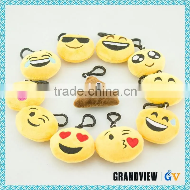 2016 Hot Sale Fashionable Plush Emoji Keychain Decorative Plush Mobile Chain