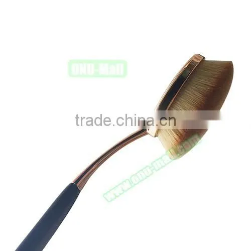 Alibaba No.1 Sales Rose Gold Oval Makeup Brush Set,Toothbrush Makeup Brush