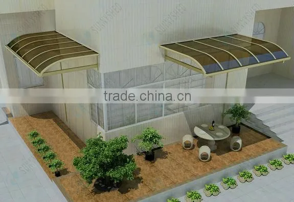 New design Easy DIY design double Polycarbonate sheet door window canopy awning with portable