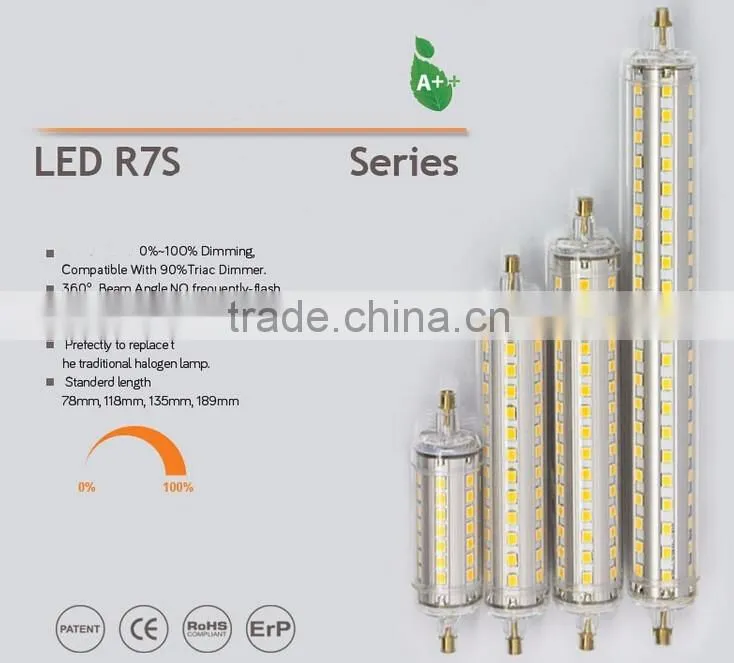 Kingfine r7s LED 118mm 120v Dimmable Warm White 10w ---Double Ended Halogen J Type Bulb Replacement