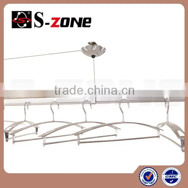Pattern metal and plastic floor standing clothes drying rack