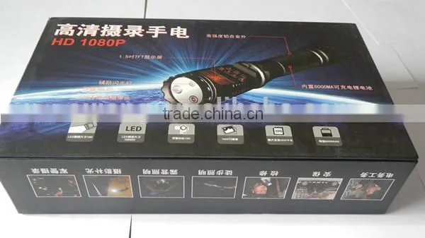 Mini police flashlight IP67 rechargeable LED flashlight