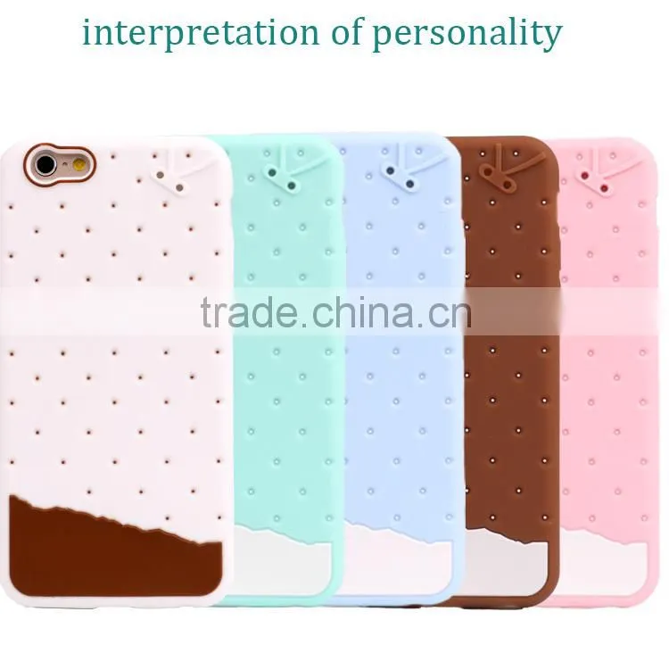 hot sell pc animel sex girl mobe phone case with Ice-cream color for iphone6 tpu clear cases for iphone