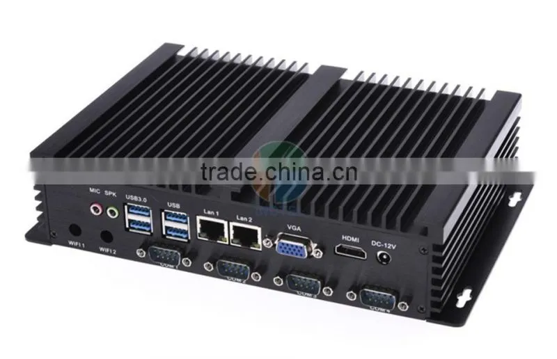 Fanless single board computer USB 3.0 Dual Gigabit 4 COM Auto Boot Intel Celeron C1037U 1.8G 1G RAM 32G SSD