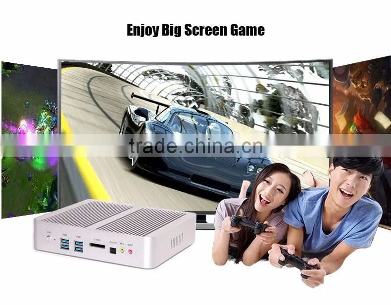 New Product Mini PC Barebone System Intel Core i3 4158u 2.0G Fanless Desktop Computer i3 Windows Ubuntu Dual NIC 2 Lan
