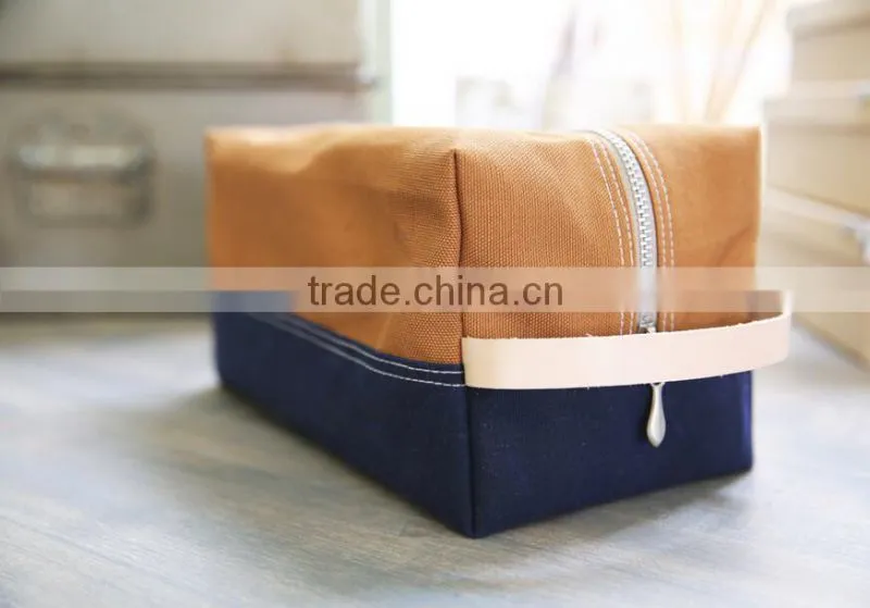 personalized women's waxed canvas toiletry bag /waxed canvas cosmetic bag /selvage denim bags and pouches