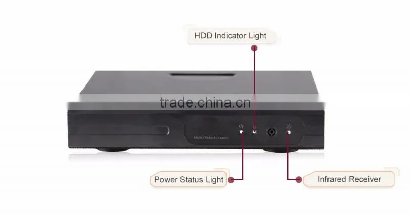 8CH ahd dvr kit with 960p indoor dome ip camera wired security system
