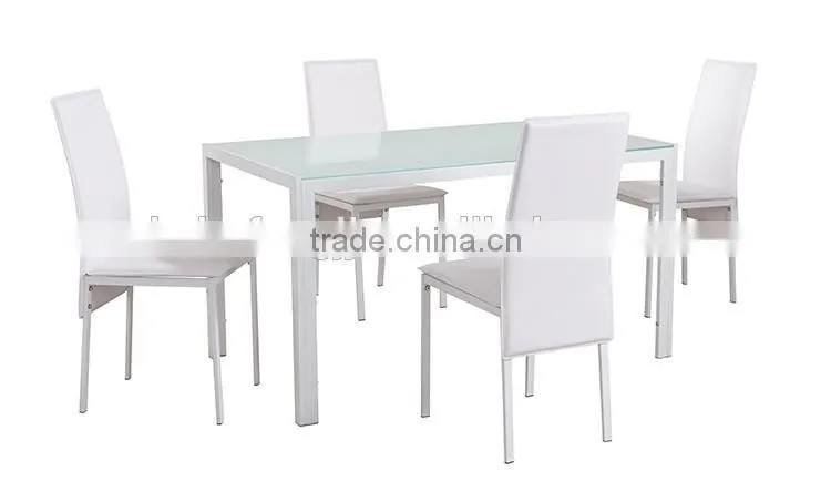 modern extendable glass top dining table with hot sale chairs