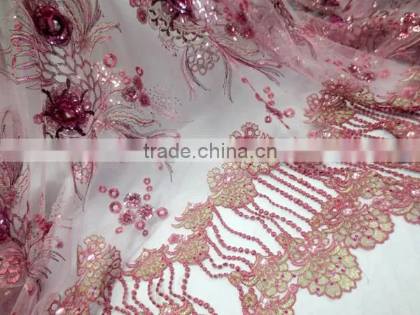 fashion evening dress french lace latest fabric lace for garment weeding party