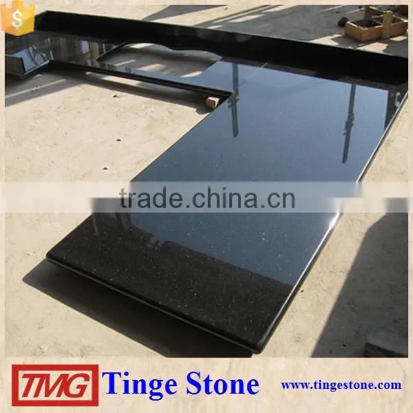 OEM Good Quality Black Galaxy Granite Bathroom Top