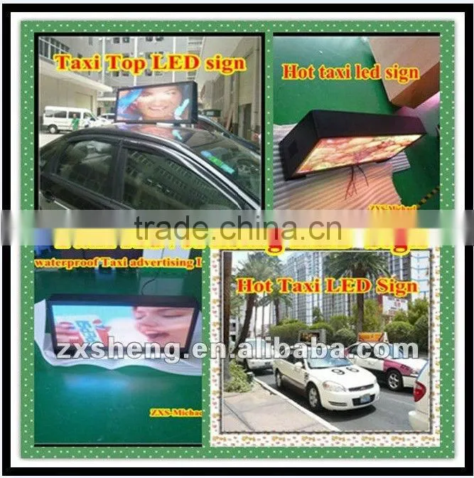 Double sides full color P5 taxi top led advertising display