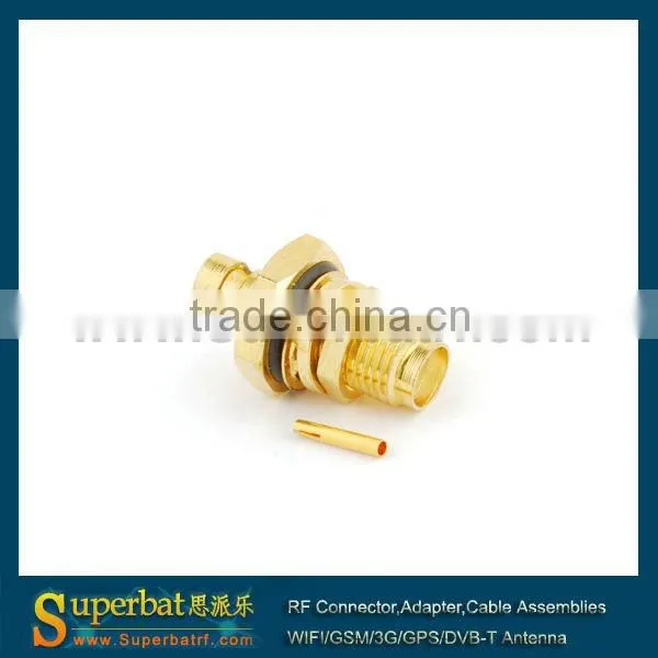 SMA Solder Jack Bulkhead with o-ring Connector For .141'' Cable sma smt connector