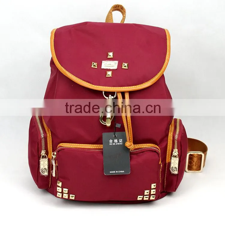 2015 the most beautiful new fashion backpack with nail for famale,fashionable backpacks for girls