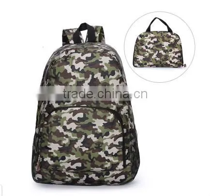 Multi-function Foldable camouflage Backpack Travelling Folded Bag