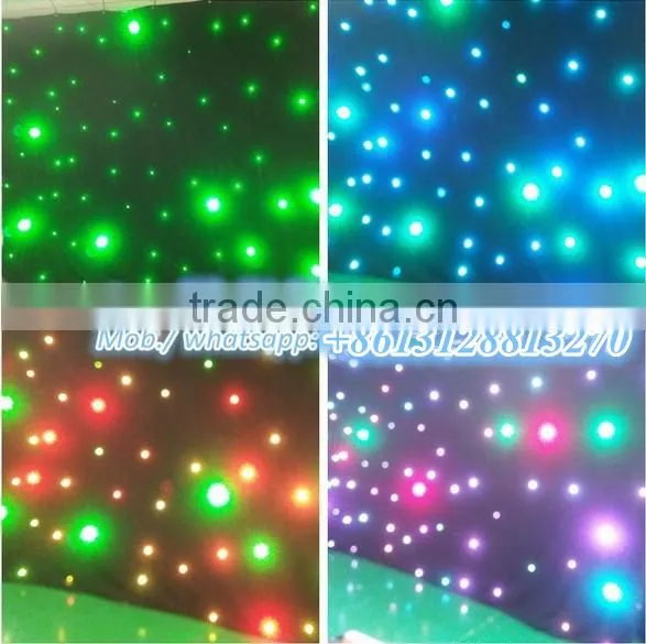 High quality led curtain wall light sound activated ceiling sky curtain from China factory