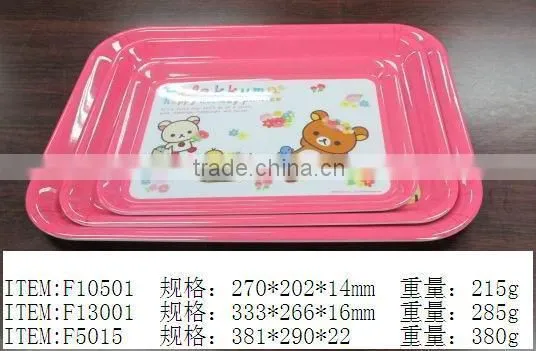 Melamine nice quality cheap plastic serving tray