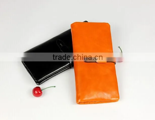 2015 boutique woman's long leather wallet kangjiaxu manufacturer