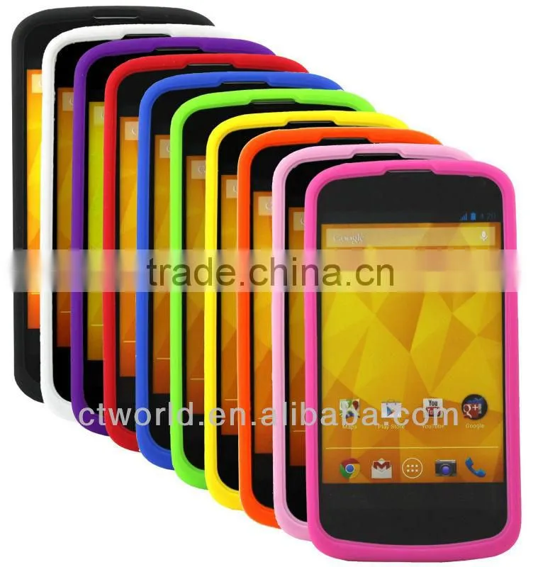 Pink Silicone Cover for LG Google Nexus 4 E960 case