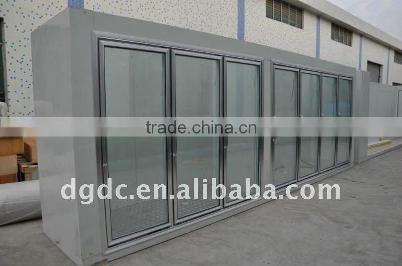 Supermarket display cooler room(7-door with LED light)