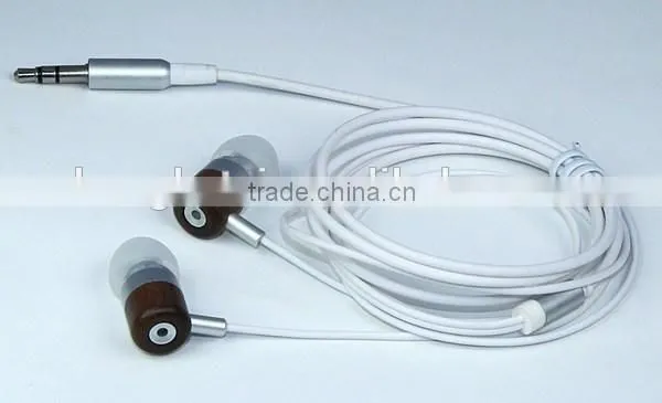New ! wood earphones custom logo in ear stereo with good sound headphones earphone