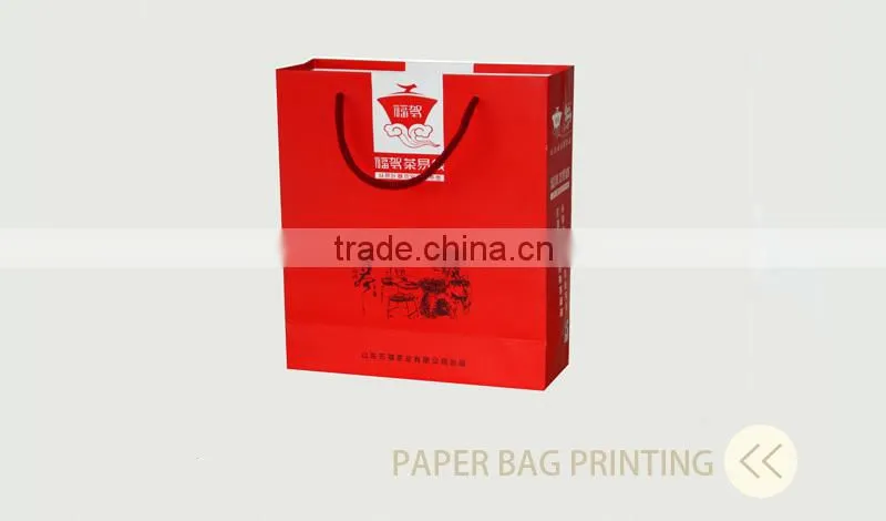 fancy rope handle recycle paper bag printing