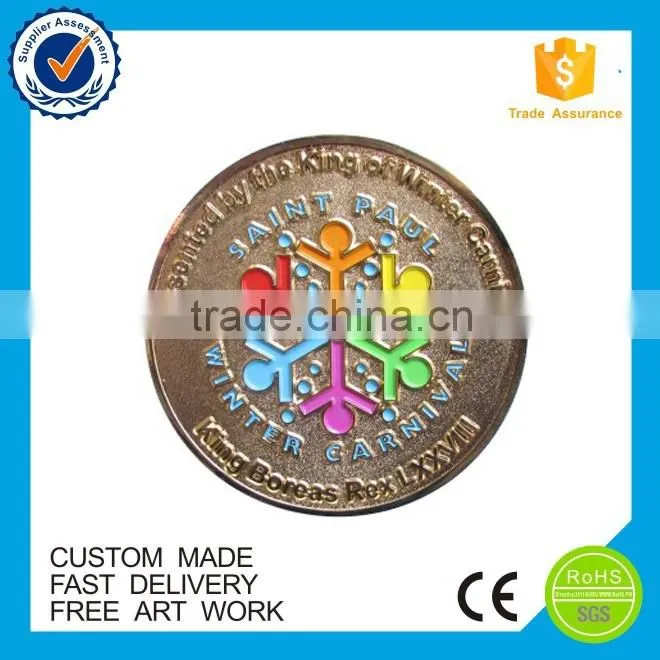 Cheap high quality custom made antique gold coin