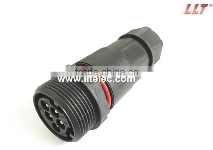 5 poles screw connection male to female waterproof connector