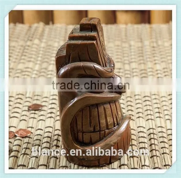 Resin Fatutu Planet Tiki Figurine Coin Bank