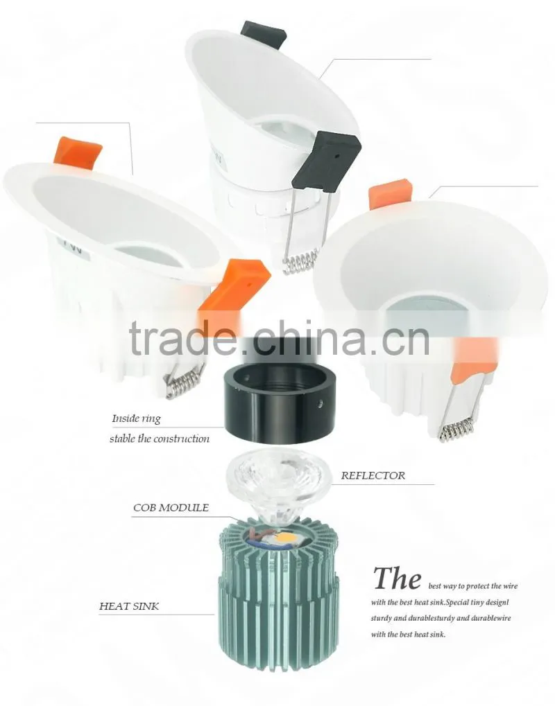 factory support CE Certified down light led 7w 14w 18w COB led downlight for wholesale