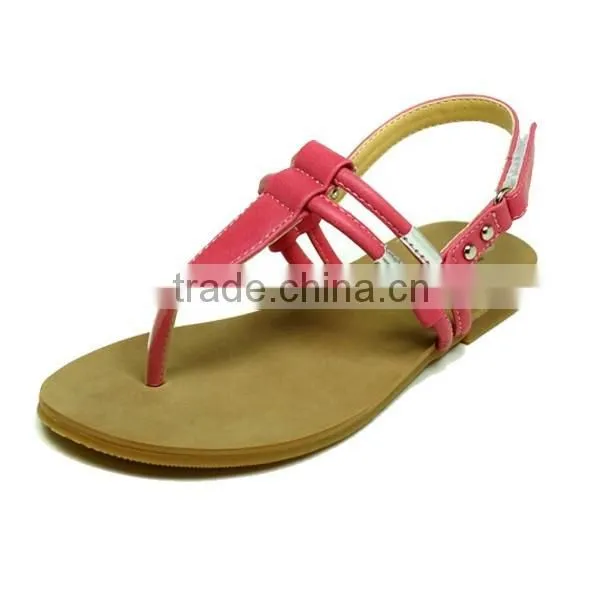 2016 Summer Fashionable Children Topless Thong Sandals with Flat Sole