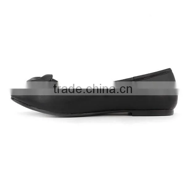 Customize Girls Gender Slip-on Student Leather Uniform School Shoes with Bowknot
