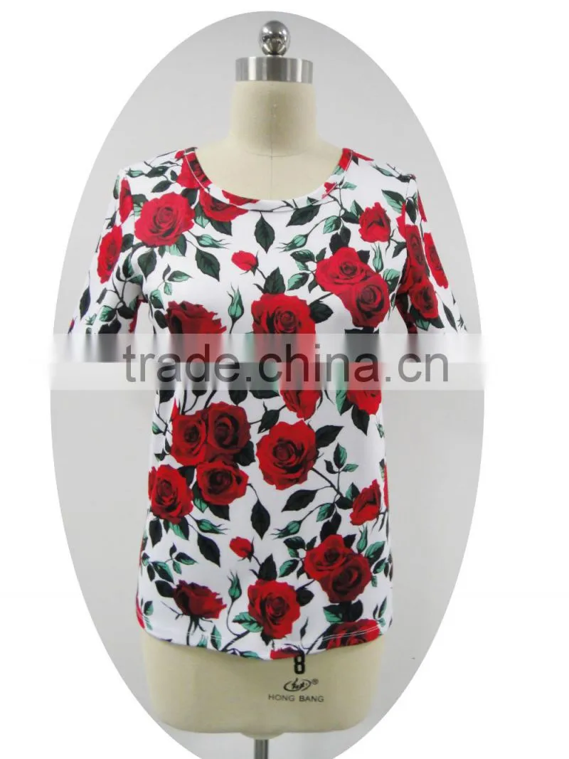 white flowers all-over printed chic top