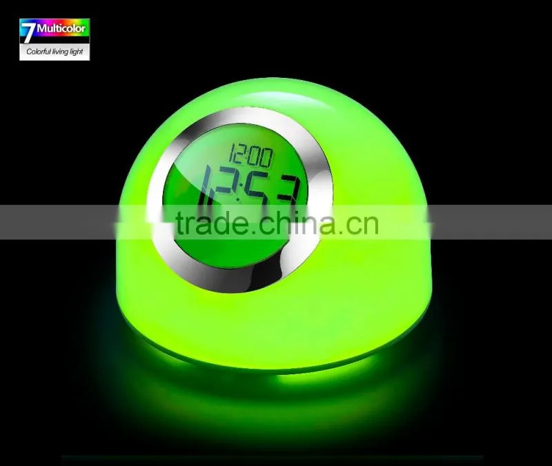 7 Muilt-color Brightness Control LED Dimmer Switch Table Lamp , Alarm Clock