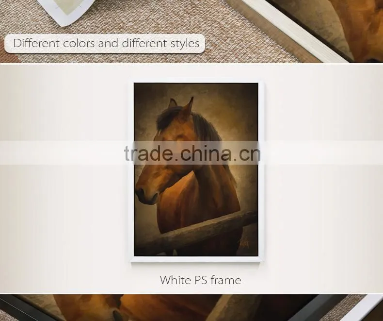 2016 hot selling horse animal oil painting with frame
