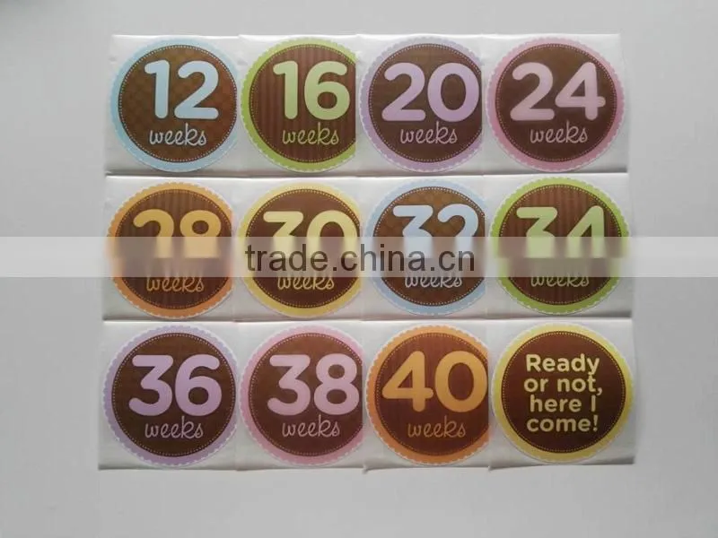 Fancy baby boy belly milestone stickers