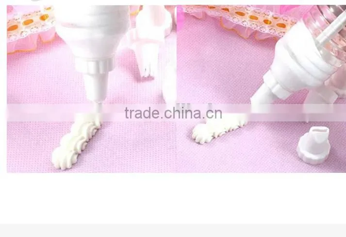 Plastic Cake Decorating Icing Piping Cream Syringe with 8 Nozzle / Piping rob suit