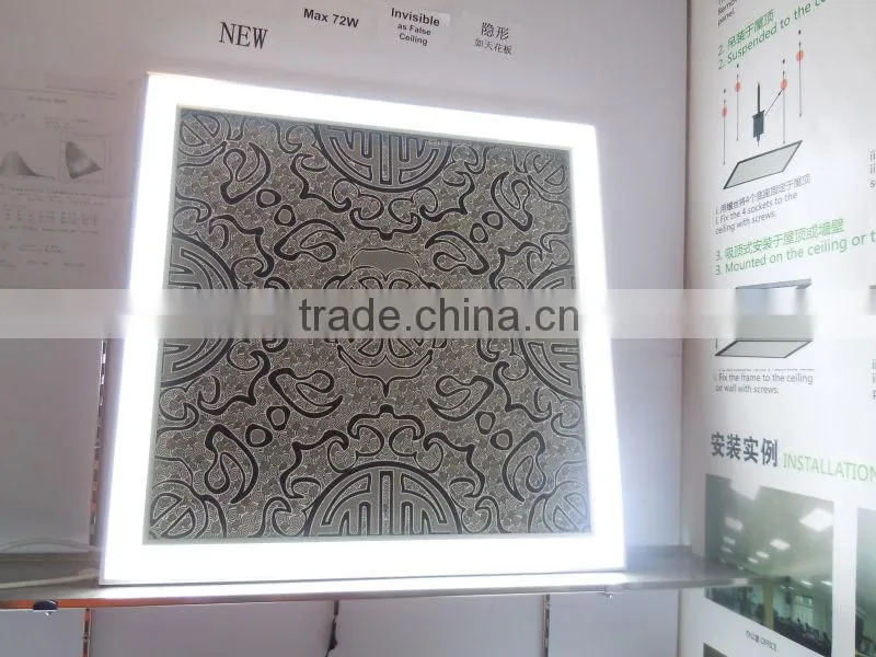 NEW designed 600x600x20mm 48w square Patents invisible LED panel light in Shenzhen China
