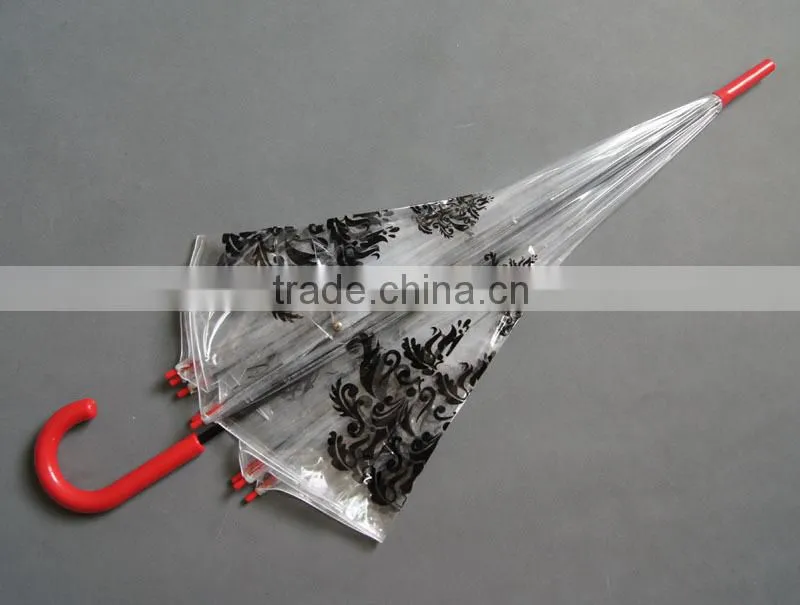 China Factory Wholesale Fashion Pvc Transparent Umbrella