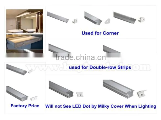 Cheap Prices Anodized Silver Aluminum Led Profile Housing