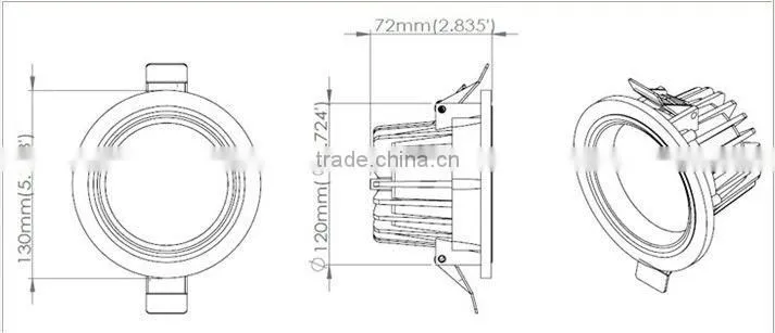 4inch Samsung SMD3020 12w led downlight module 90lm/W