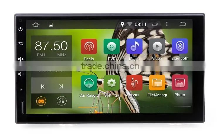 Android 4.4.4 Stereo unversal car GPS of 2 DIN 101mm*176mm 7 inch navi radio Headunit navi free map 1024*600 screen 1.6G CPU