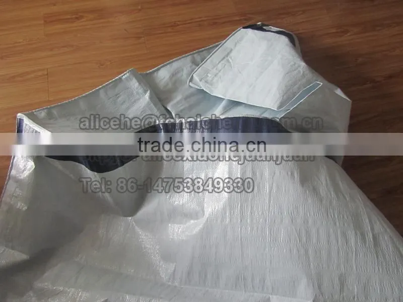 waterproof and reinforced HDPE Tarpaulin cover with black reinforced bands