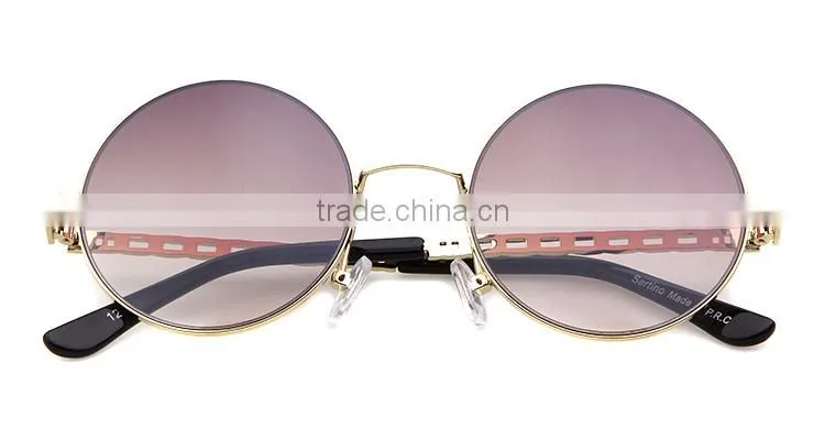 YWGX FDA CE UV400 Certification Restoring Ancient Ways round frame and lens sunglasses