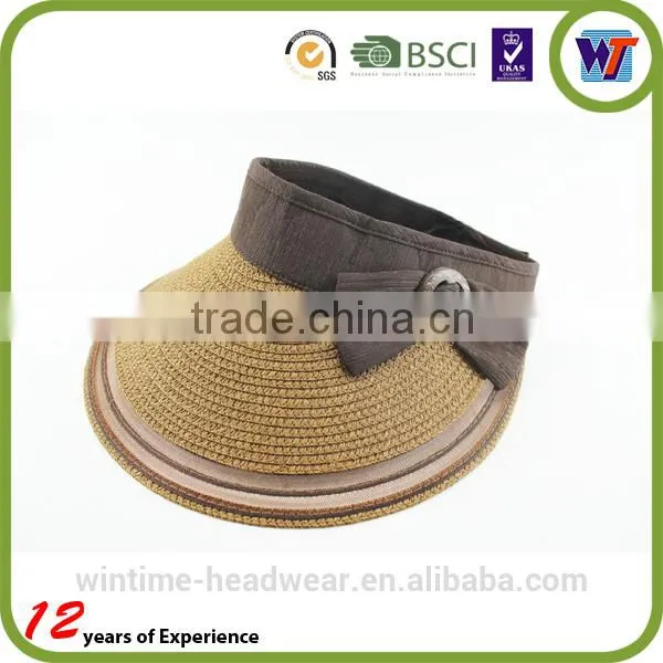 Wholesale custom waterproof sun visor cap short plaid visor caps