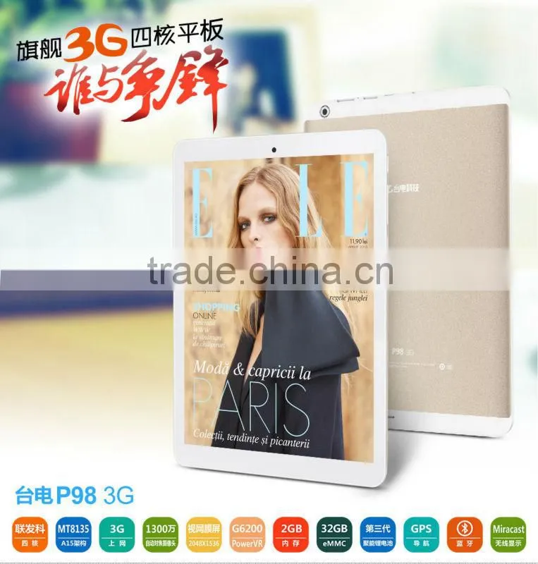 Original 9.7inch retina Teclast P98 3G Octa core MTK8392 GPS Tablet PC WCDMA Android 4.4 2GB/16GB13.0MP