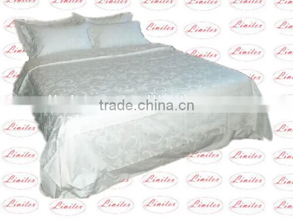 Hot sale cotton or cotton blended jacquard or plain bed sheet , quilt , bedding set for hotel use